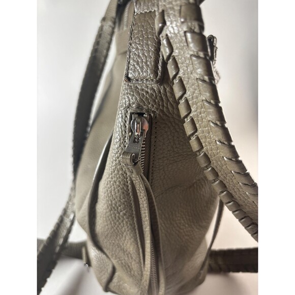 ALLSAINTS Kita Gray Pebbled Leather Slouchy Convertible Backpack main image 5